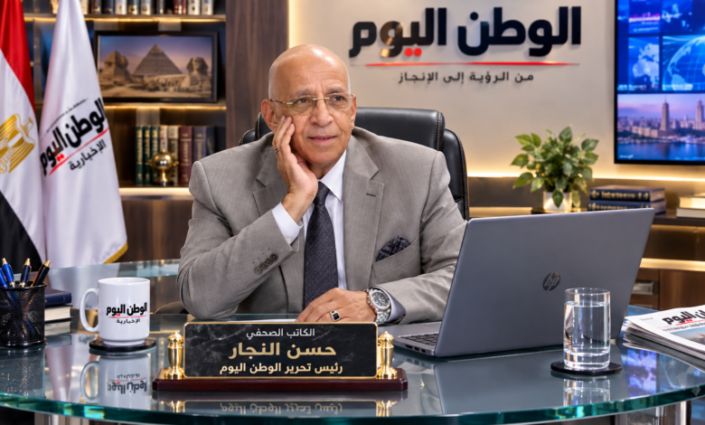 حسن النجار كاتبًا صحفيا ومستشارًا في الشؤون السياسية الدولية ورئيس تحرير الوطن اليوم
