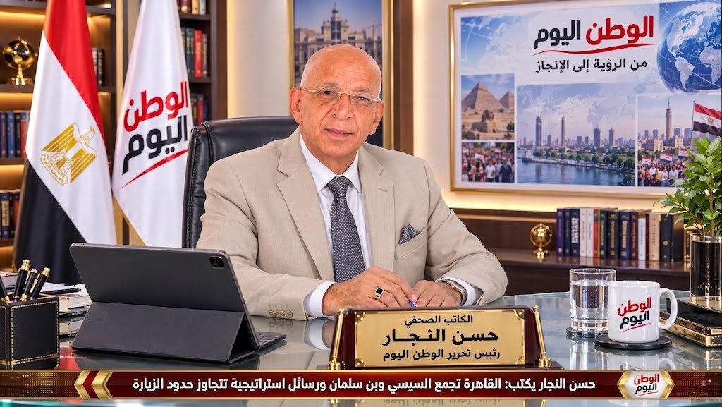 حسن النجار كاتبًا صحفيا ومستشارًا في الشؤون السياسية الدولية ورئيس تحرير الوطن اليوم