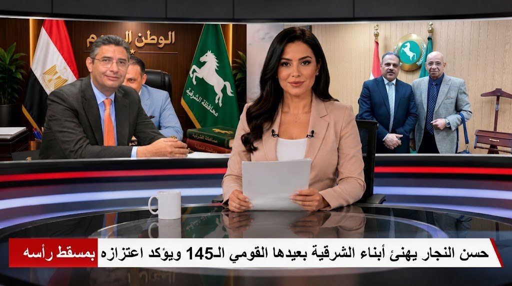 حسن النجار يهنئ أبناء الشرقية بعيدها القومي الـ145 ويؤكد اعتزازه بمسقط رأسه