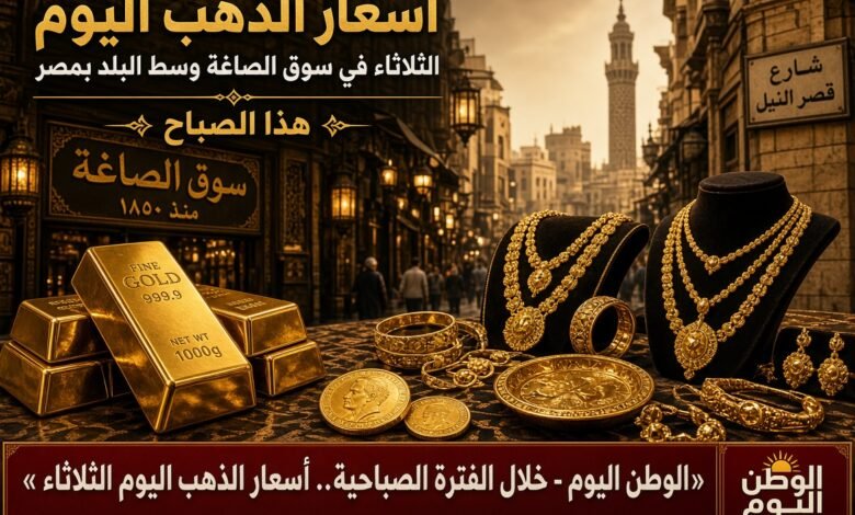 خلال الفترة الصباحية.. أسعار الذهب اليوم الثلاثاء في سوق الصاغة وسط البلد بمصر