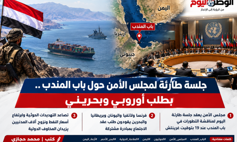 طلب أوروبي بحريني يعجل جلسة طارئة لمجلس الأمن حول باب المندب