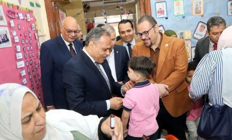 محافظ الشرقية يطلق حملة التطعيم ضد الحصبة والحصبة الألمانية بالمجان للأطفال