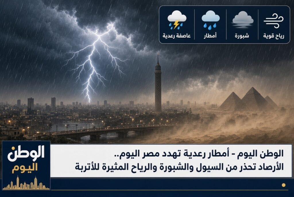 أمطار رعدية تهدد مصر اليوم.. الأرصاد تحذر من السيول والشبورة والرياح المثيرة للأتربة