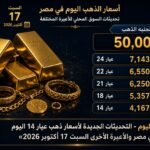 التحديثات الجديدة لاسعار ذهب عيار 14 اليوم في مصر والأعيرة الأخرى السبت 17 أكتوبر 2026