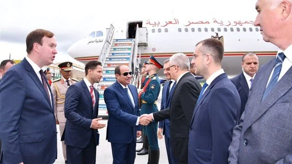 الرئيس المصري عبد الفتاح السيسي يصل موسكو لرئاسة وفد مصر بالقمة الروسية الأفريقية الثالثة