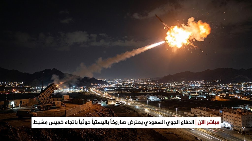 السعودية تعترض صاروخًا باليستيًا أطلقه الحوثيون باتجاه خميس مشيط