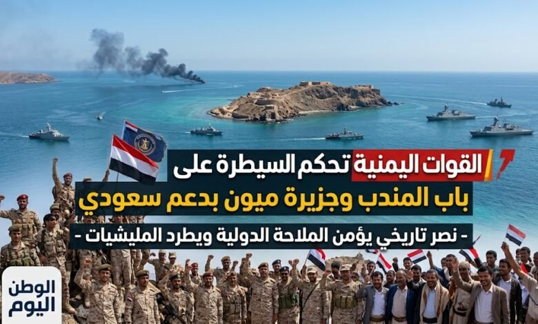 القوات اليمنية تفرض سيطرتها على باب المندب وجزيرة ميون بدعم سعودي