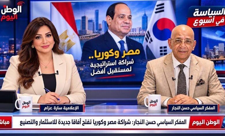 المفكر السياسي حسن النجار شراكة مصر وكوريا تفتح آفاقًا جديدة للاستثمار والتصنيع