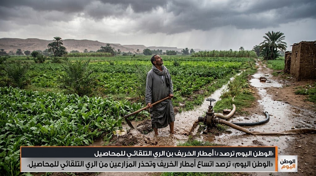 «الوطن اليوم» ترصد اتساع أمطار الخريف وتحذر المزارعين من الري التلقائي للمحاصيل