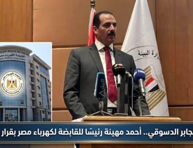خلفًا لجابر الدسوقي.. أحمد مهينة رئيسًا للقابضة لكهرباء مصر بقرار وزاري