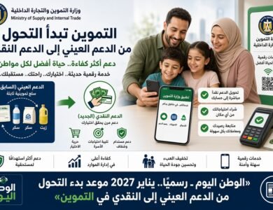 رسميًا.. يناير 2027 موعد بدء التحول من الدعم العيني إلى النقدي في التموين
