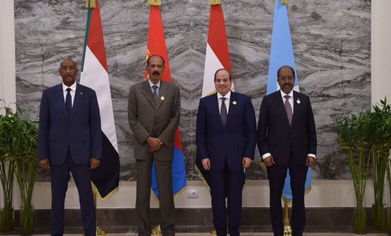 قمة العلمين تؤكد وحدة الدول وأمن البحر الأحمر وترفض الإجراءات الأحادية بشأن النيل